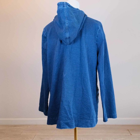 J. Jill Pure Jill Indigo Womens Sweater M Hoodie Sweatshirt Full Zip Athletic - Picture 4 of 14